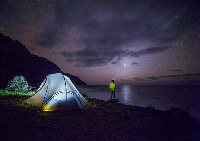 Glow-in-the-dark tent